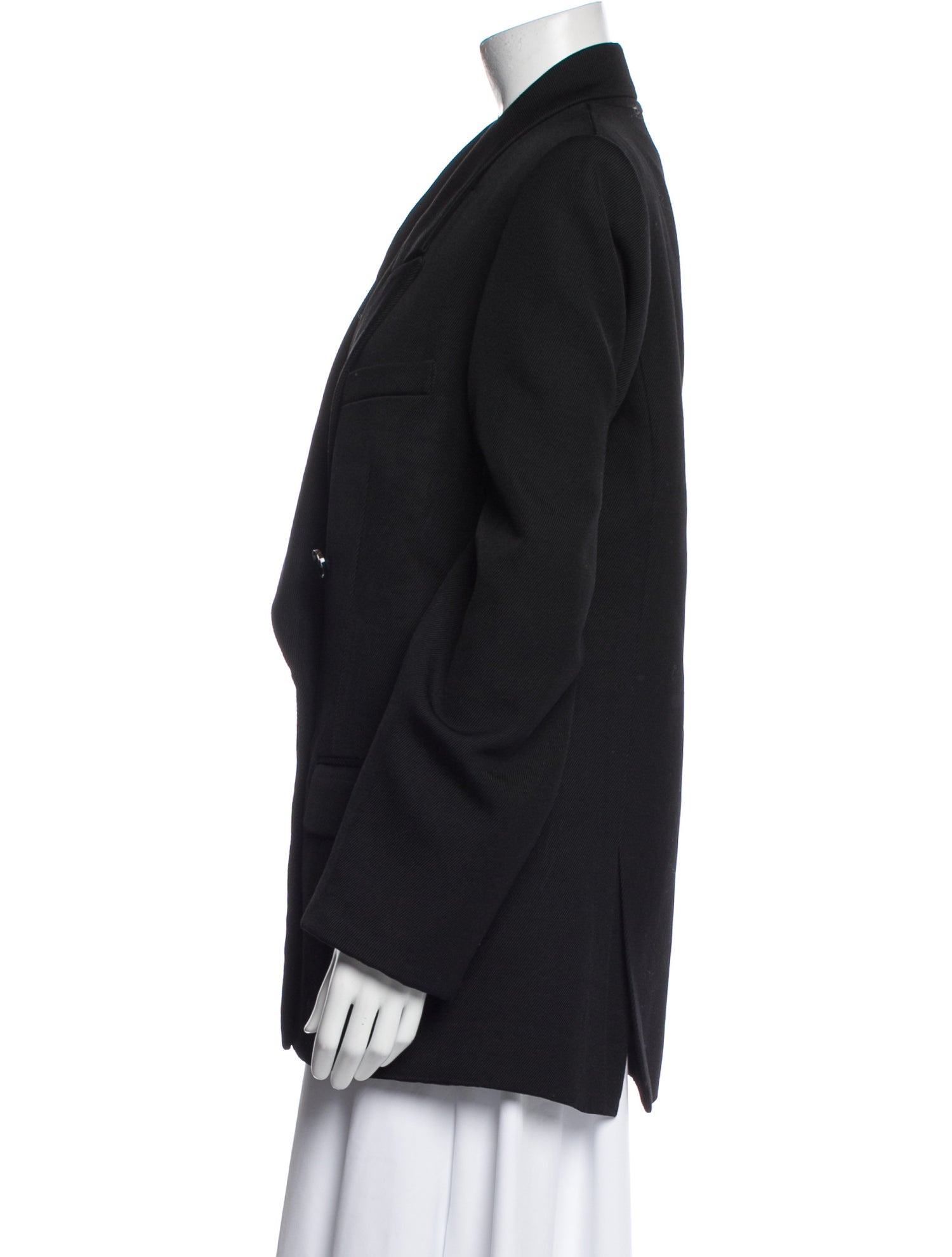 Co. Virgin Wool Plaid Print Blazer