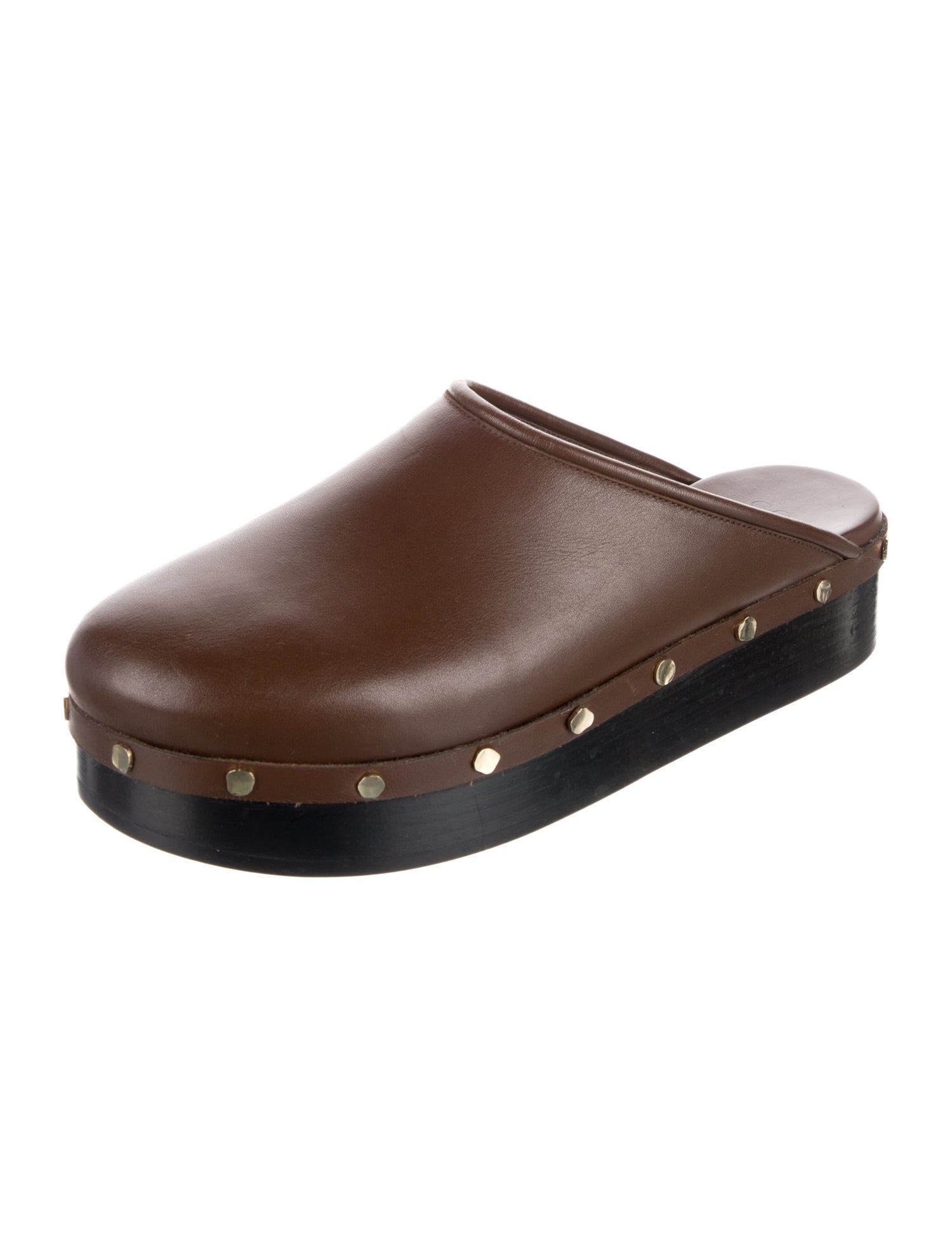 Co. Leather Studded Accents Mules