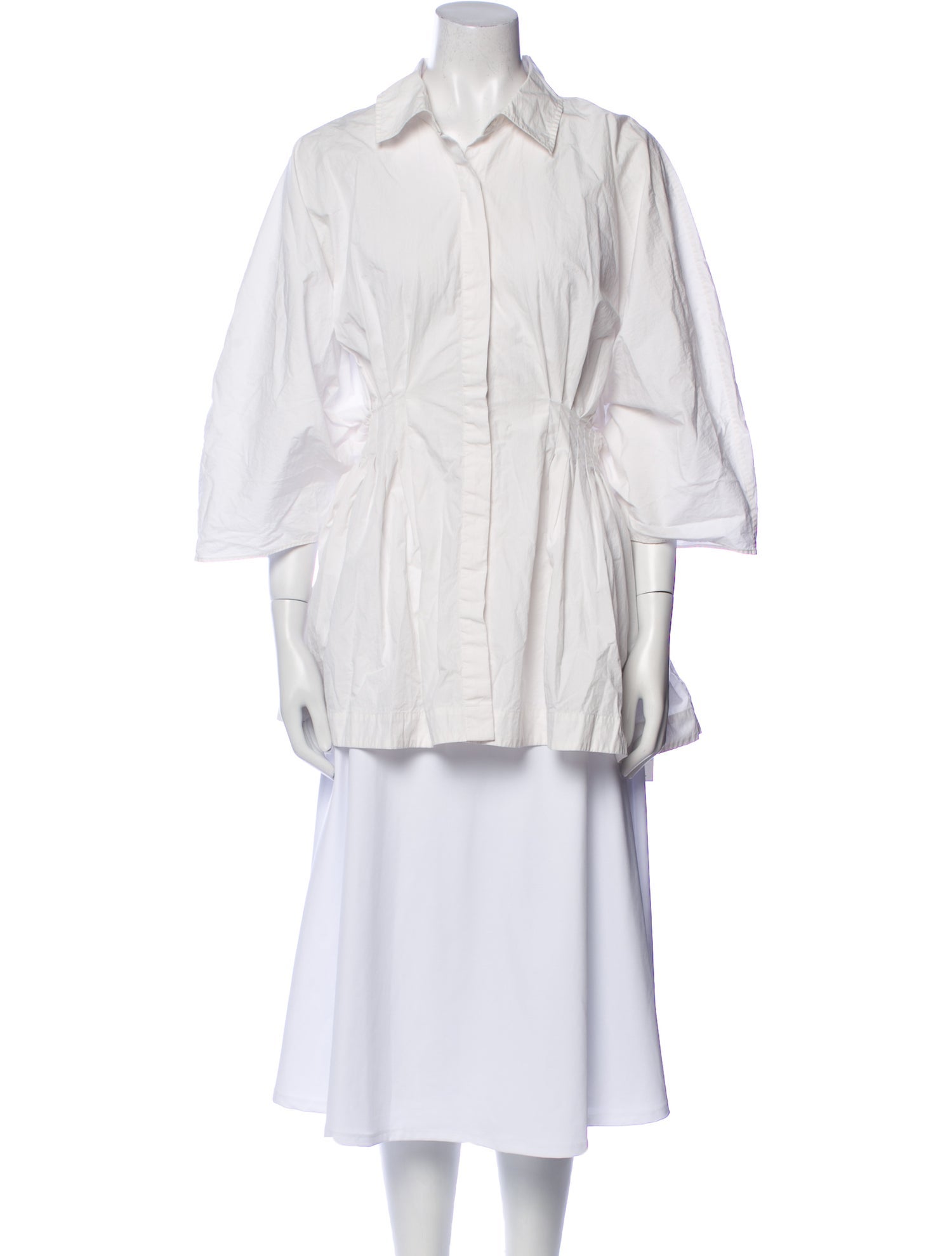 Co. Three-Quarter Sleeve Button-Up Top