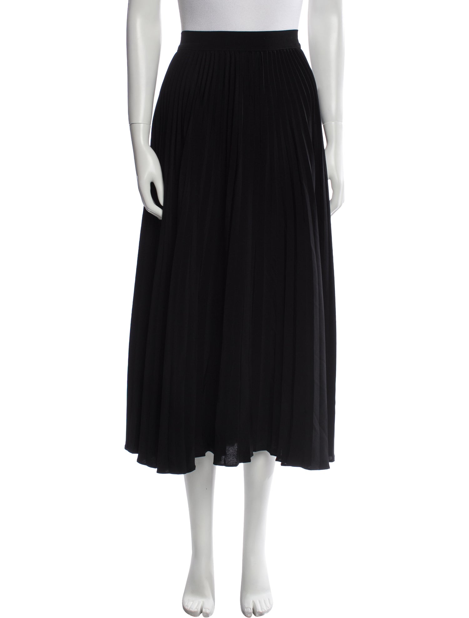 Co. Pleated Accents Midi Length Skirt