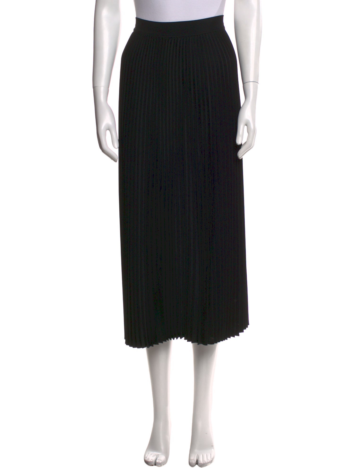 Co. Pleated Accents Midi Length Skirt