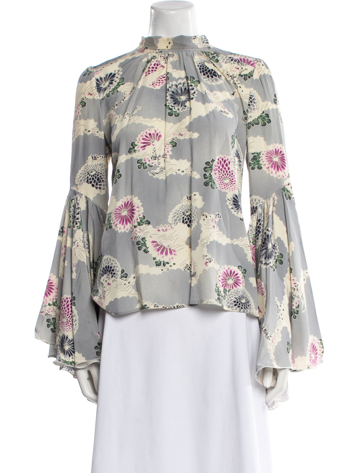 Co. Silk Floral Print Blouse