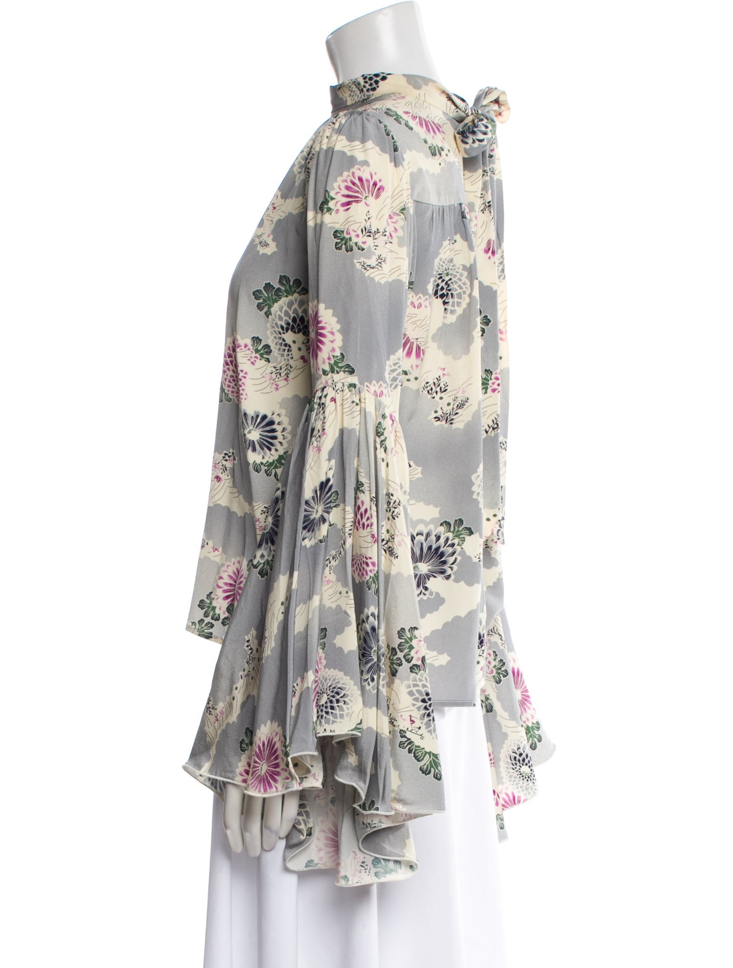 Co. Silk Floral Print Blouse