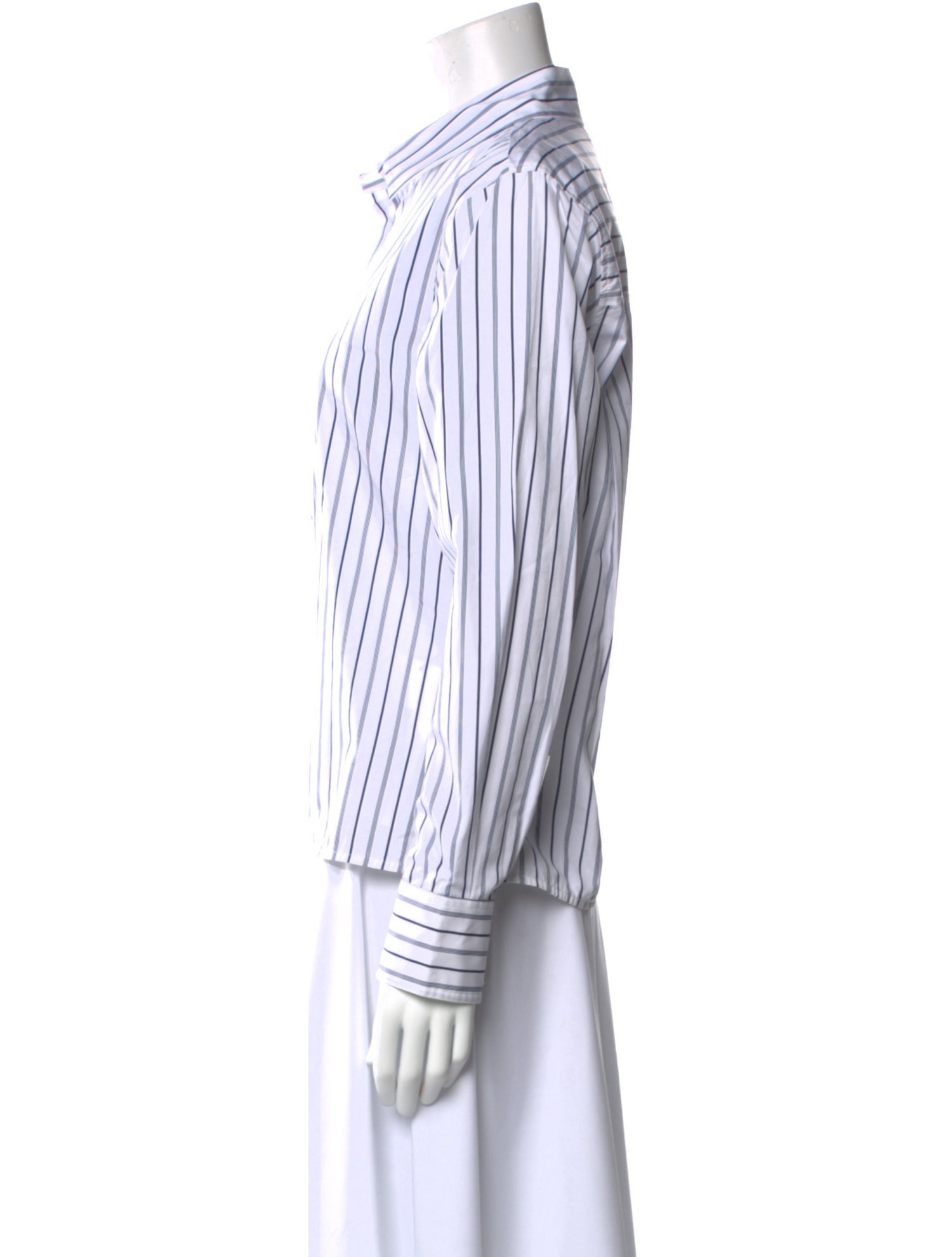 Co. Striped Long Sleeve Button-Up Top