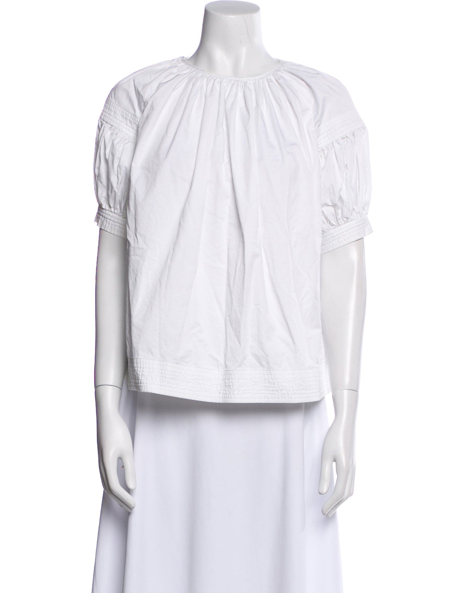 Co. Silk Crew Neck Blouse