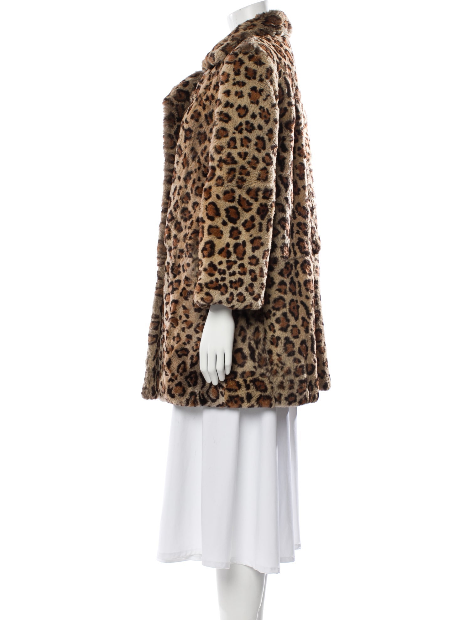 Co. Fur Animal Print Fur Coat