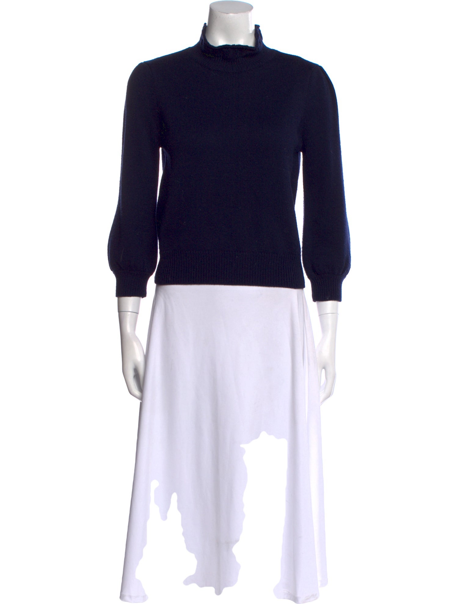 Co. Merino Wool Mock Neck Top