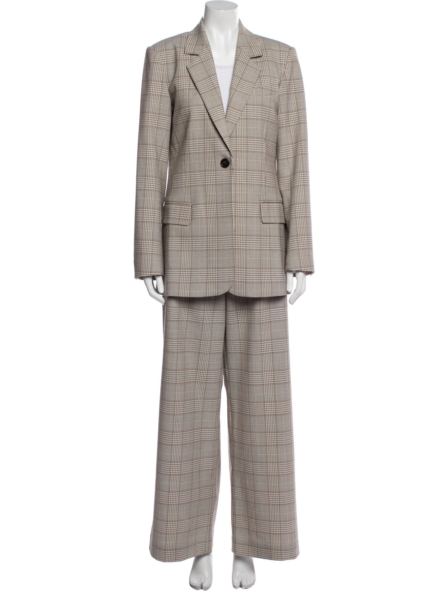 Co. Plaid Print Pantsuit