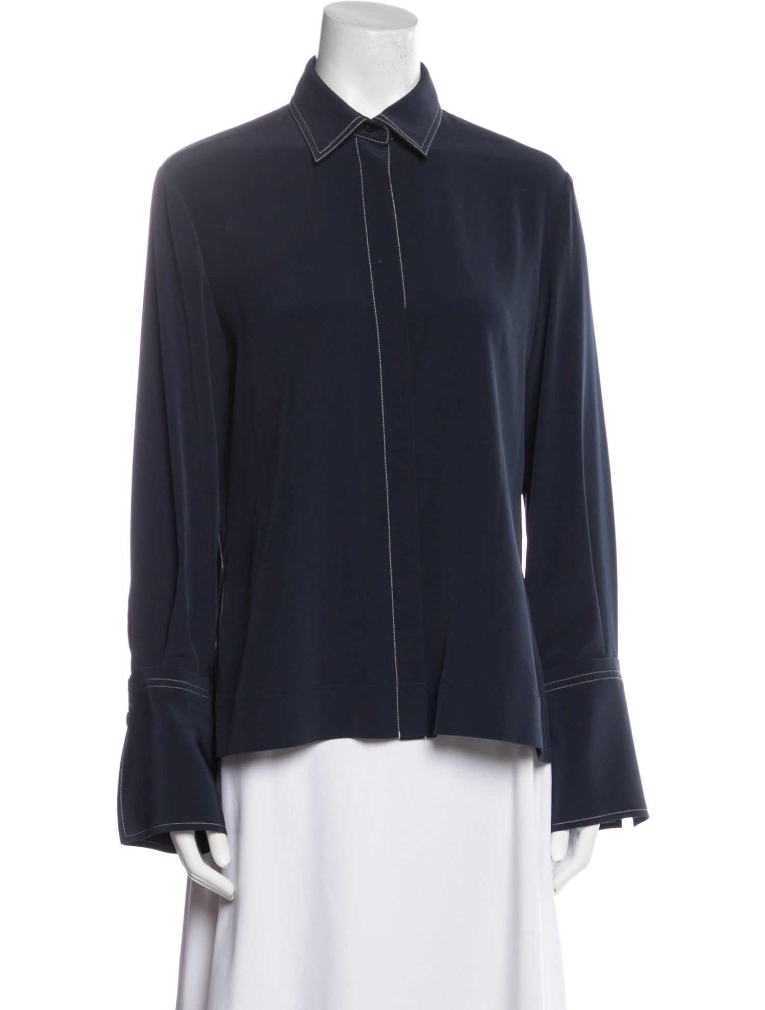 Co. 2019 Satin Button-Up Top