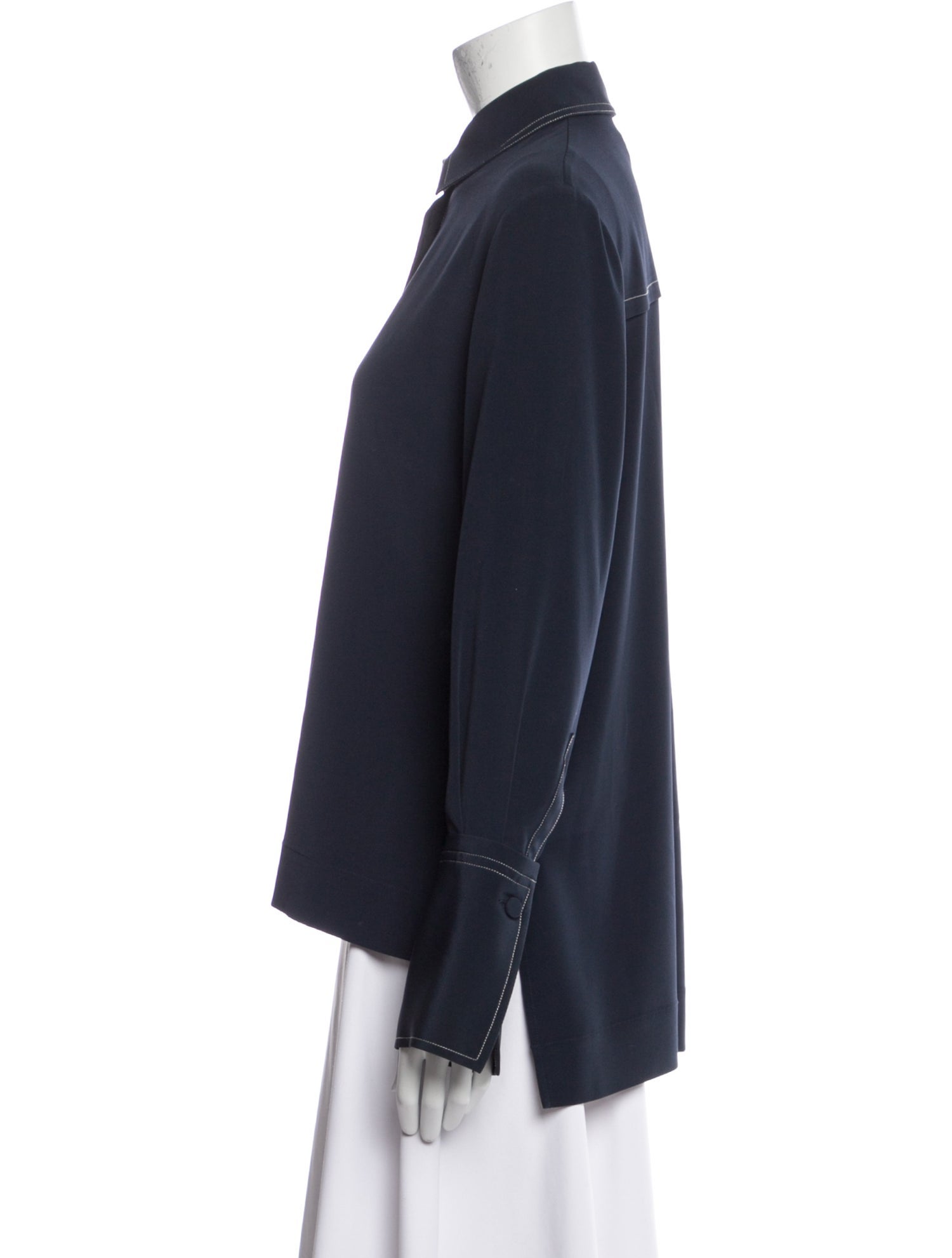 Co. 2019 Satin Button-Up Top