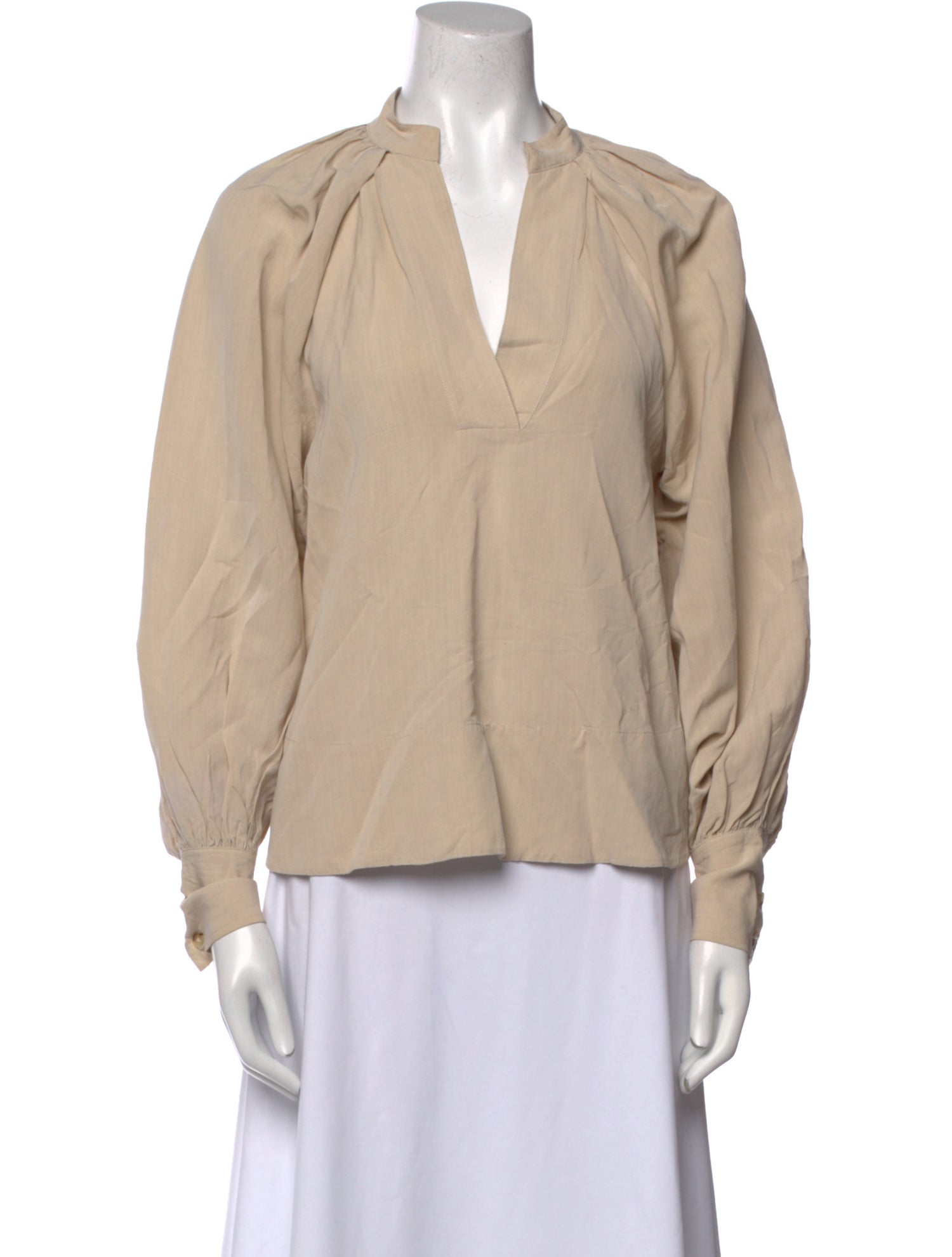 Co. V-Neck Long Sleeve Blouse