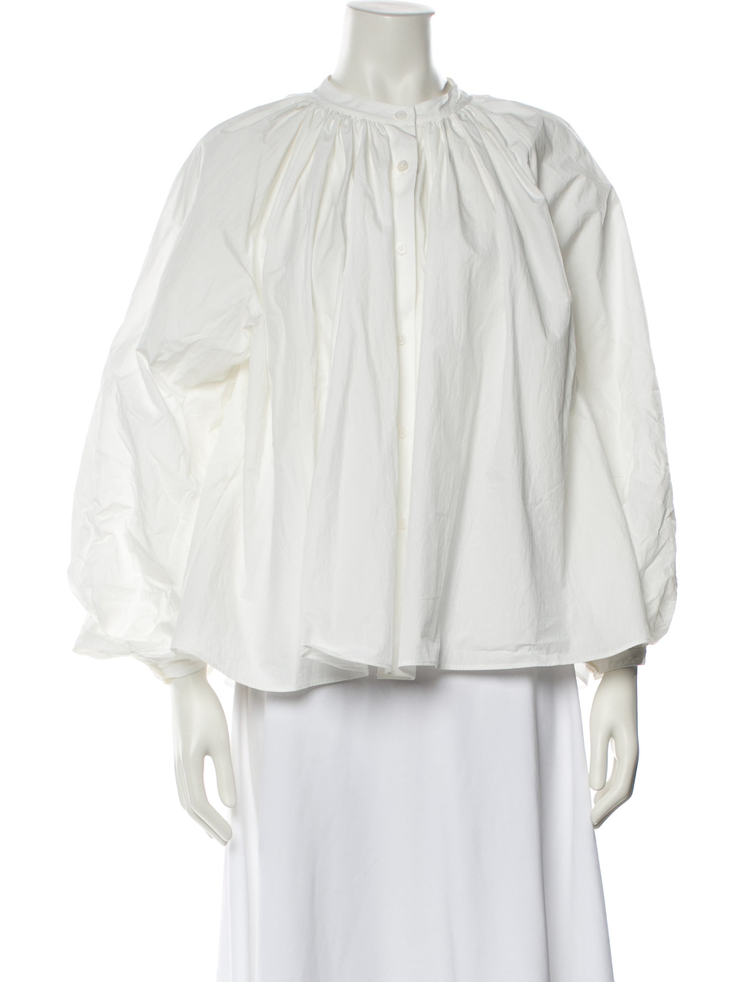 Co. Mock Neck Three-Quarter Sleeve Blouse