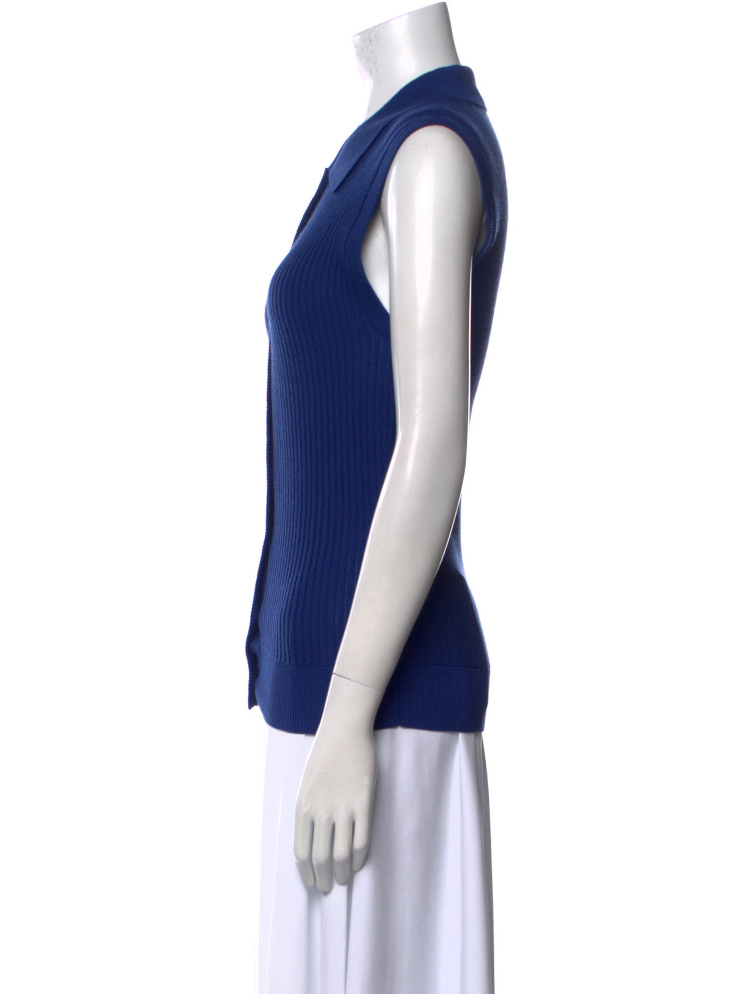 Co. Silk Sleeveless Button-Up Top