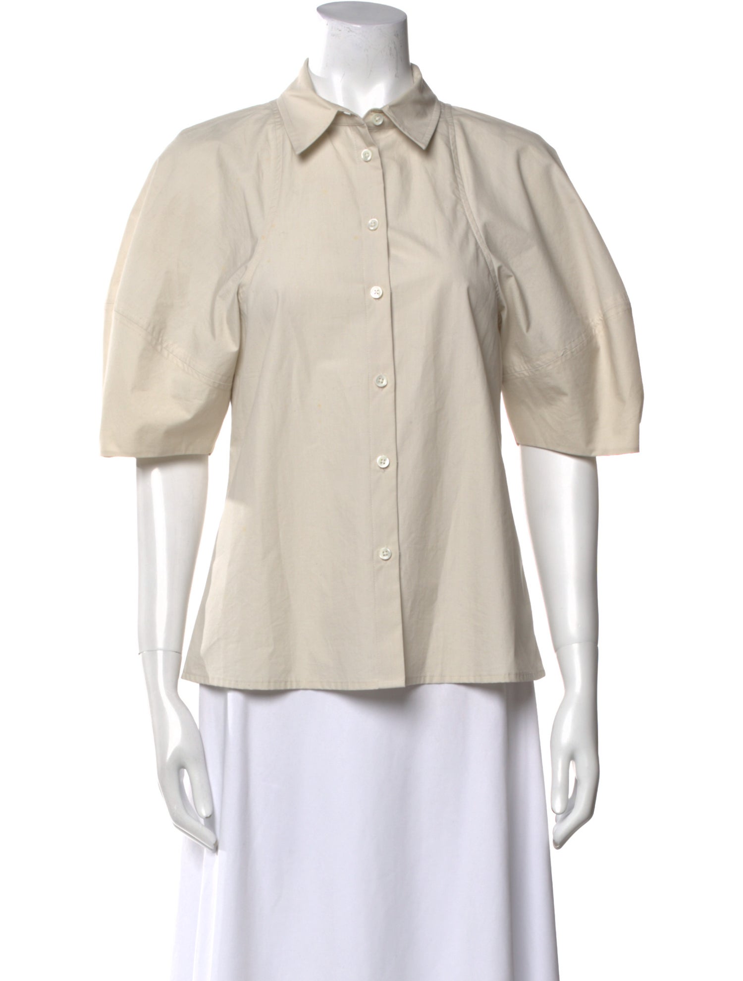 Co. Three-Quarter Sleeve Button-Up Top