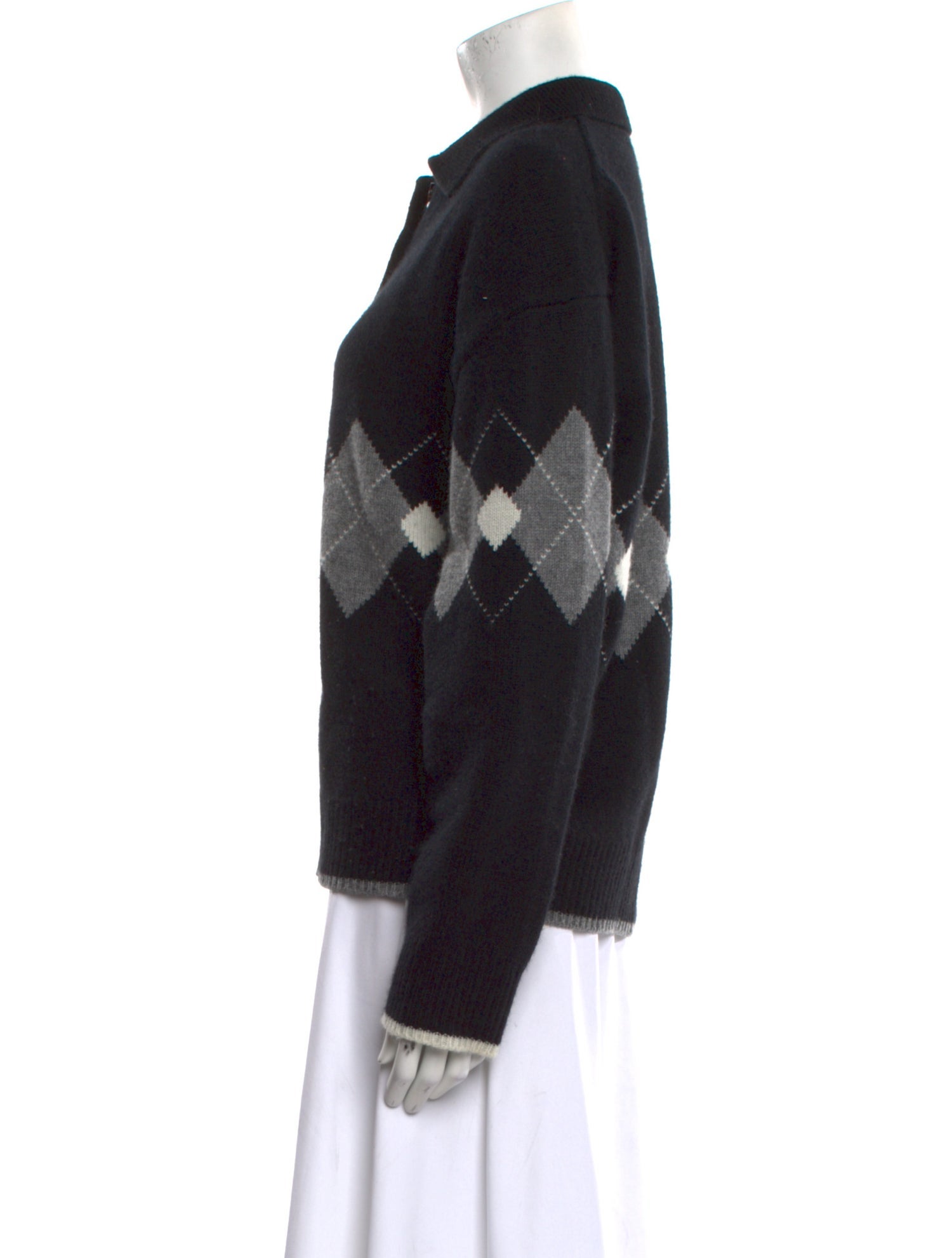 Co. Cashmere Graphic Print Sweater