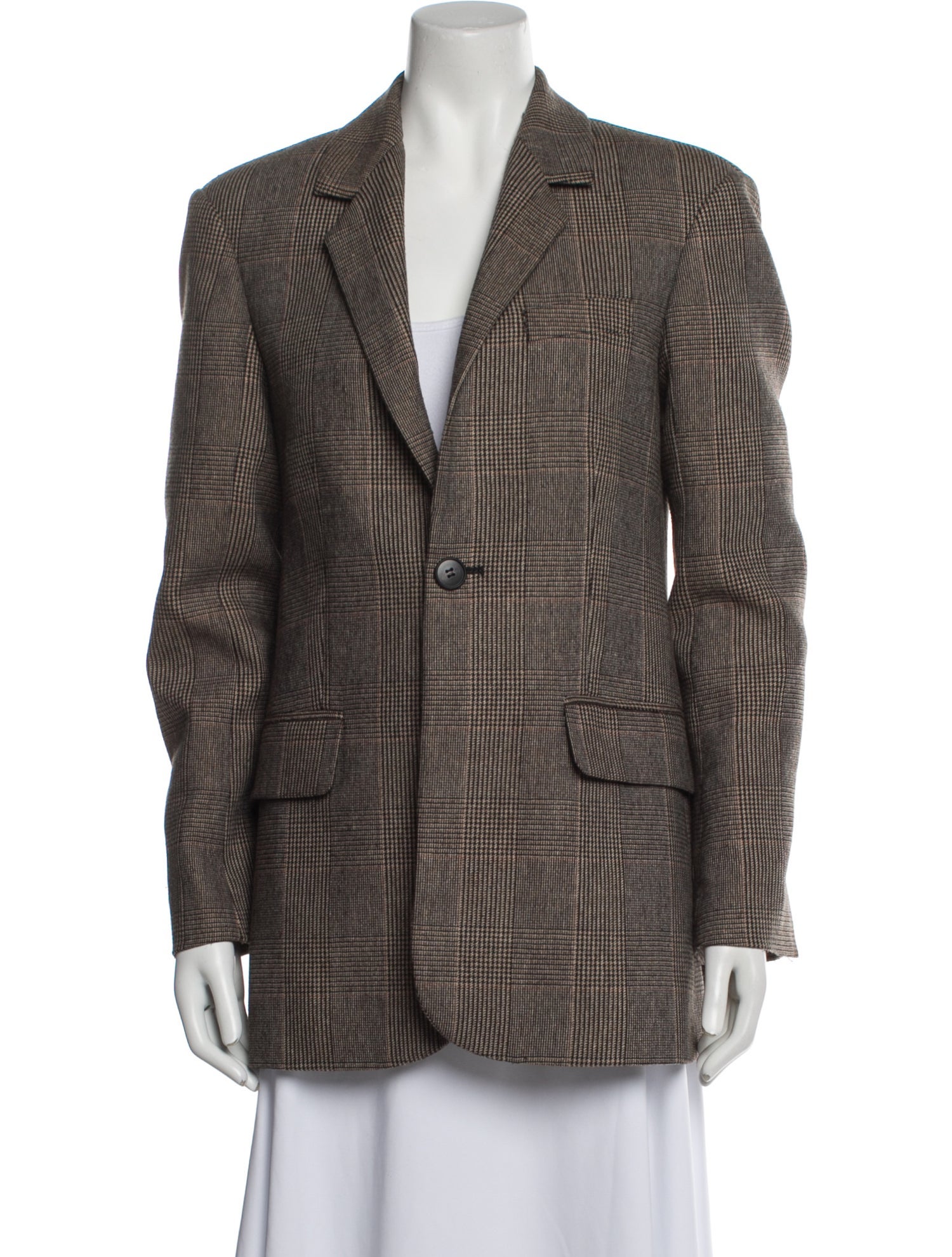 Co. Plaid Print Blazer