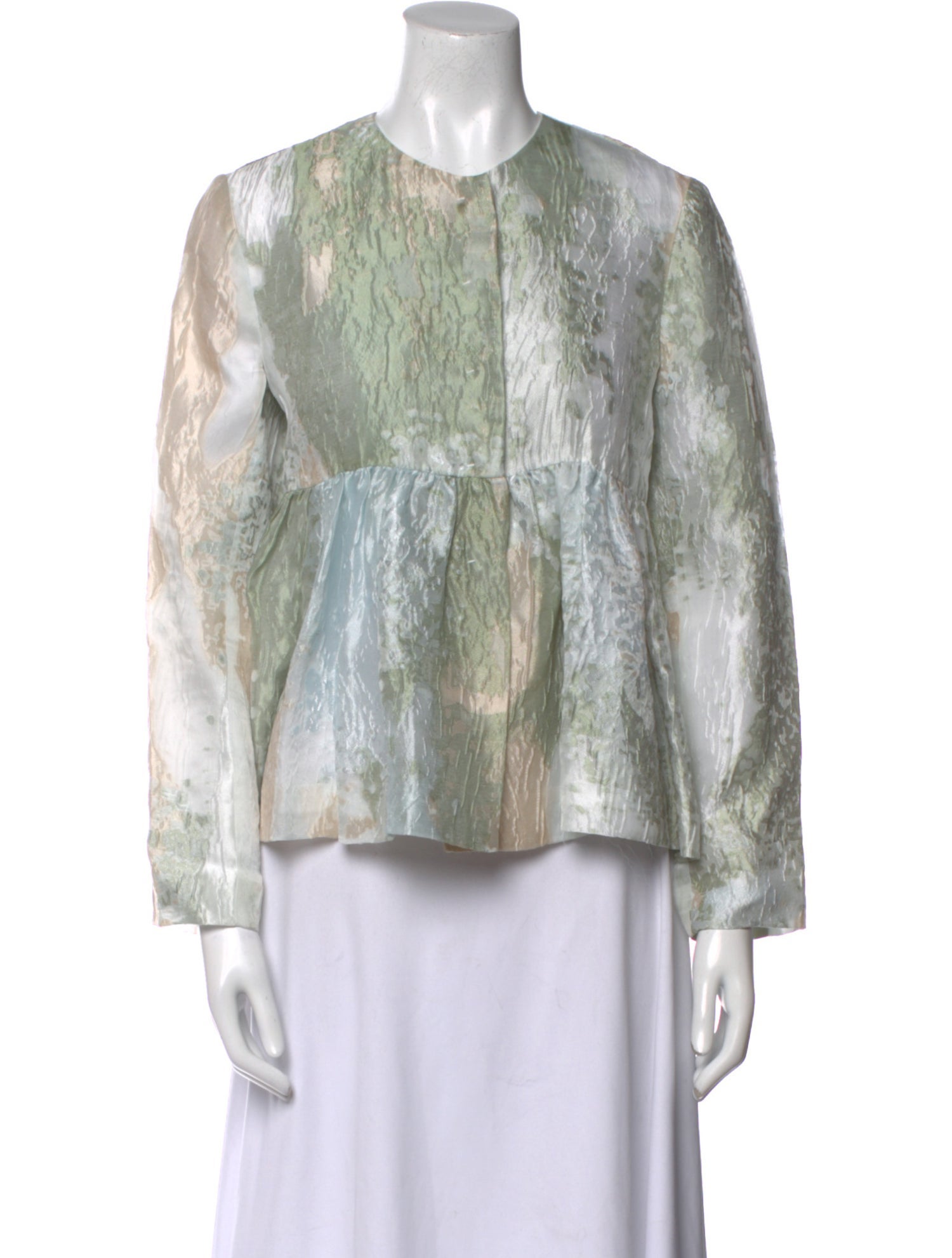 Co. Printed Crew Neck Blouse