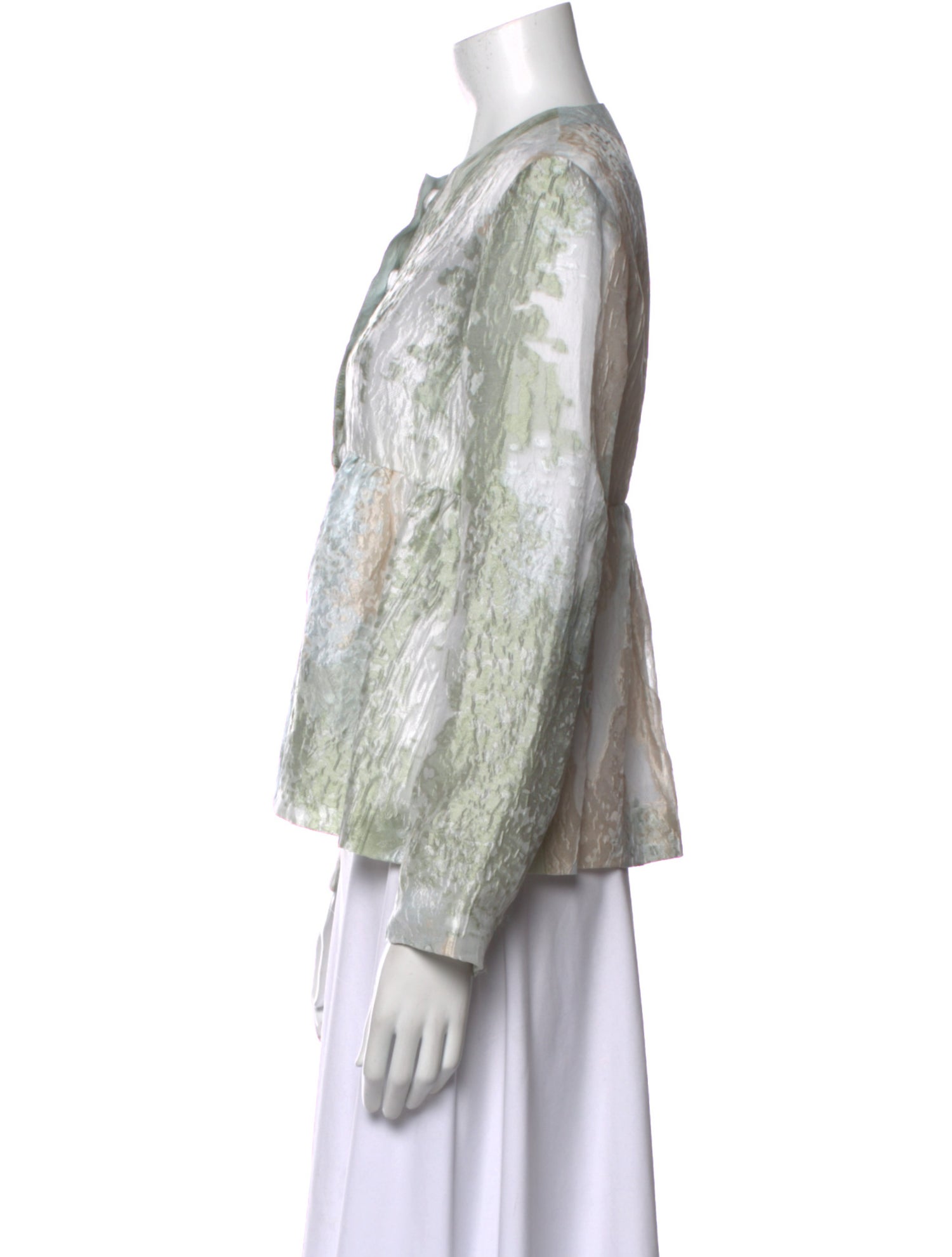 Co. Printed Crew Neck Blouse