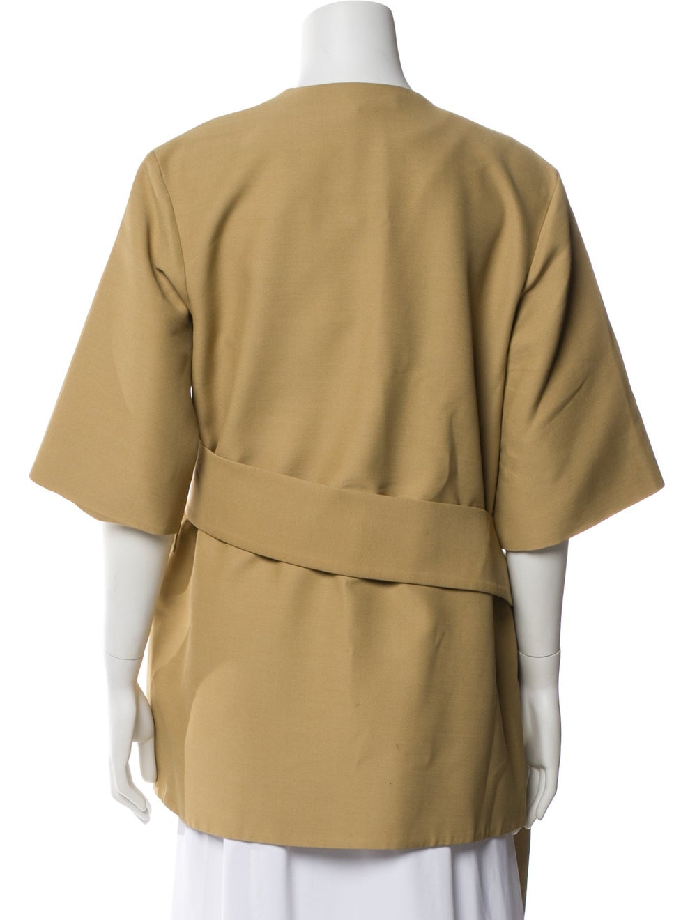 Co. Co. Wool Jacket Neutrals Collarless Patch Poc… - image 3