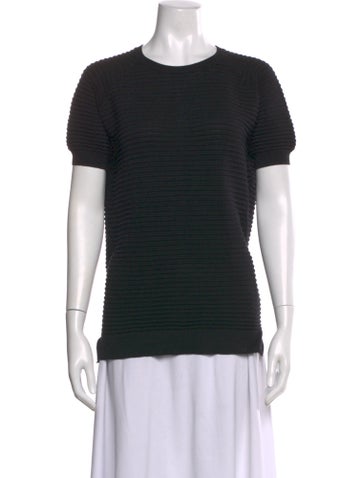 Pre-owned Co Crew Neck Short Sleeve Top In Black