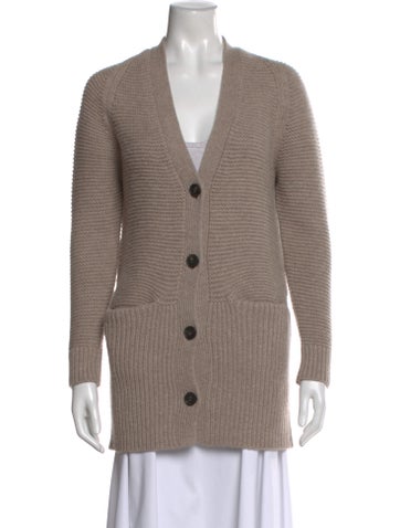 Pre-owned Co Wool V-neck Sweater In Brown