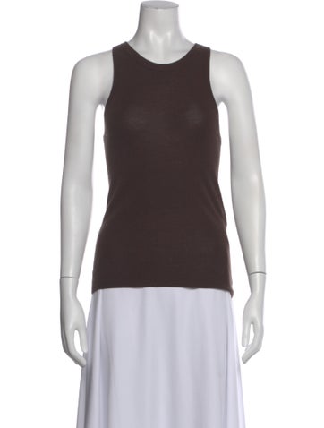Pre-owned Co Cashmere Crew Neck Top In Brown