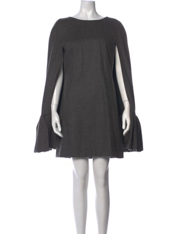 Pre-owned Co Wool Mini Dress In Grey