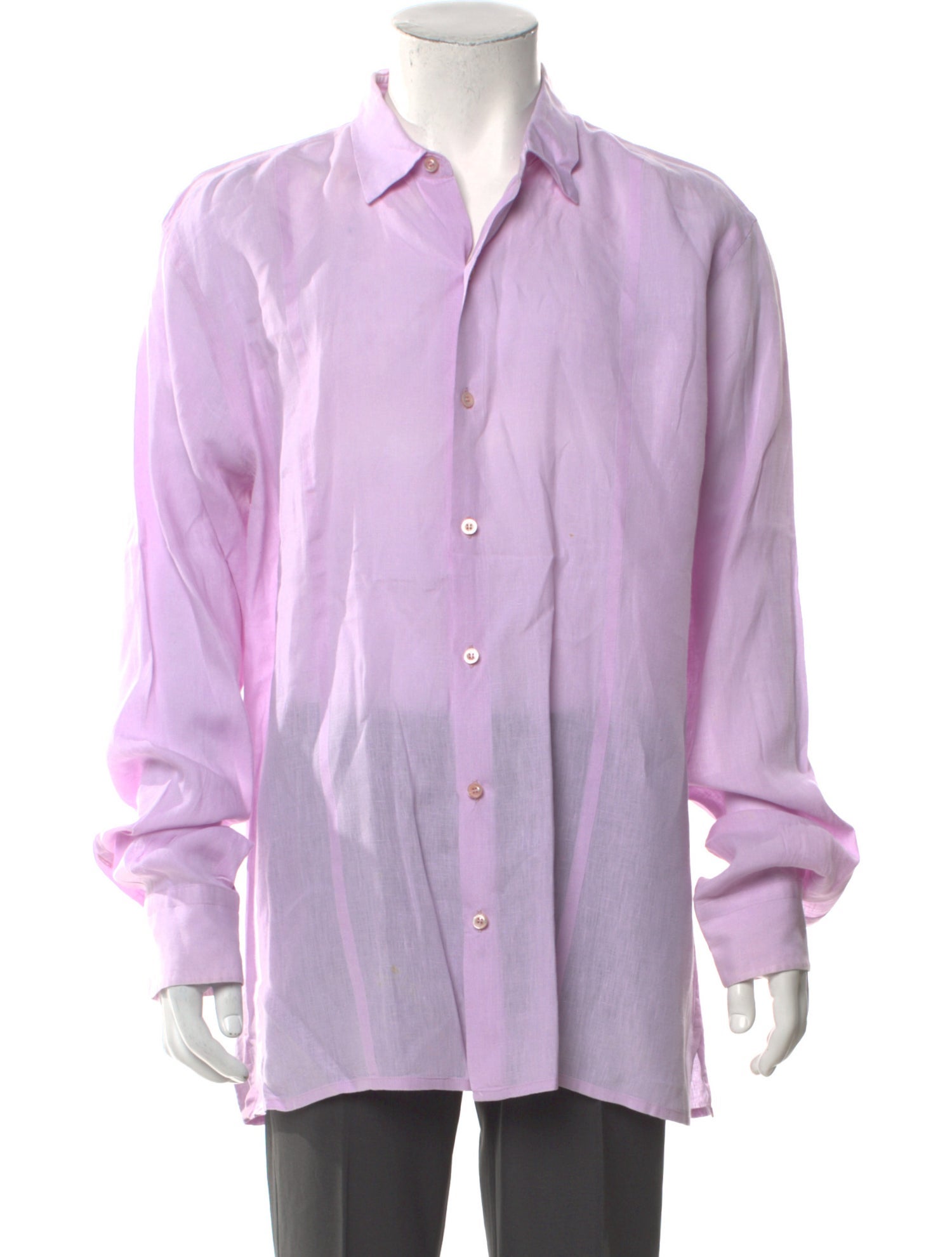 Cortigiani Striped Long Sleeve Dress Shirt