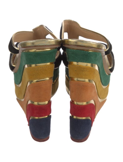 Charlotte Olympia x Solange Azagury-Partridge Suede Colorblock Pattern Mules