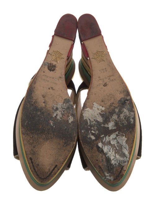 Charlotte Olympia x Solange Azagury-Partridge Suede Colorblock Pattern Mules