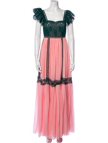 Costarellos Dresses Square Neckline Long Dress Us2, Fr34 | XS