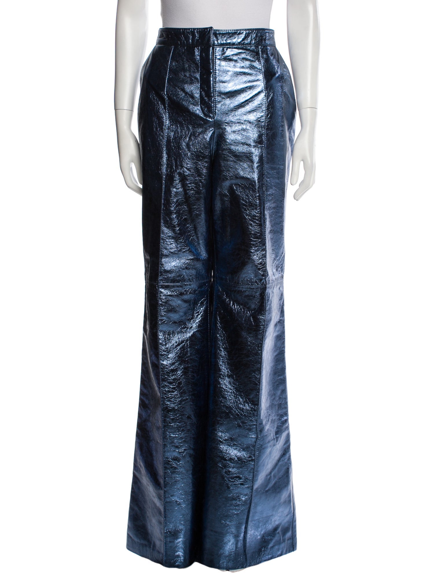 Costarellos Leather Wide Leg Pants