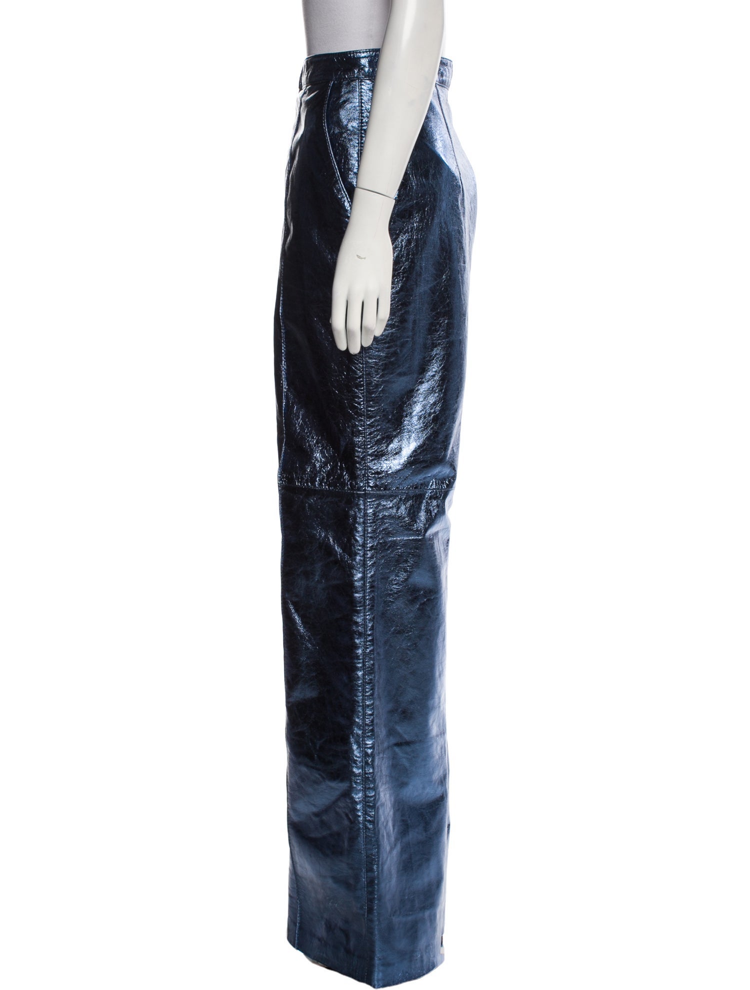 Costarellos Leather Wide Leg Pants