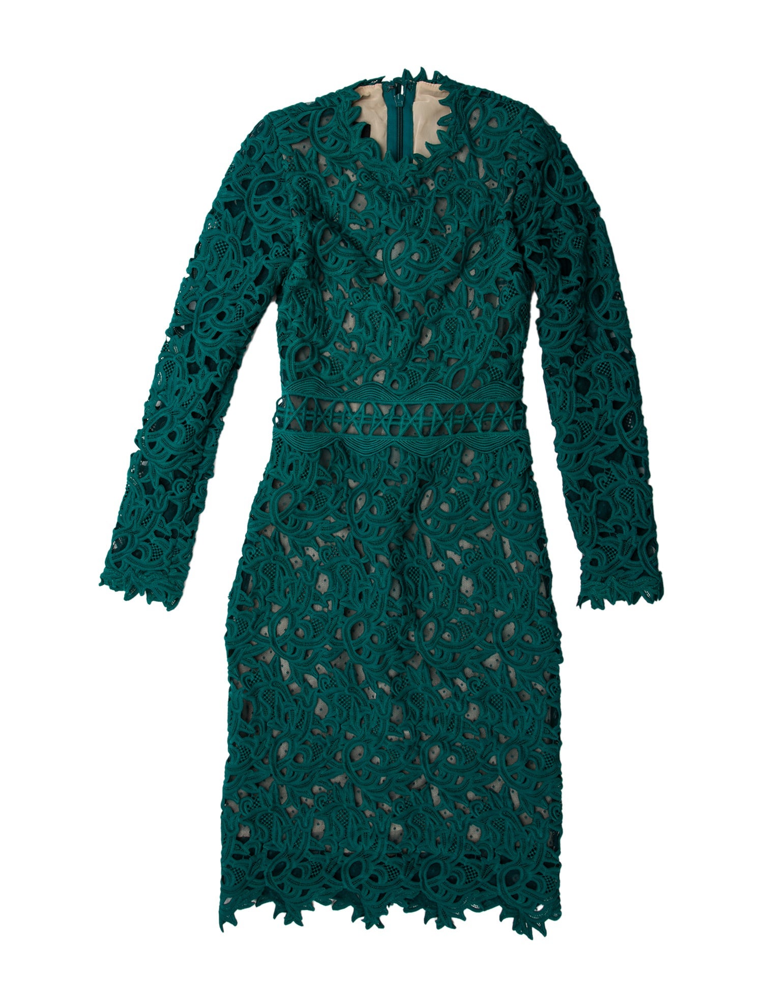 Costarellos Lace Pattern Midi Length Dress