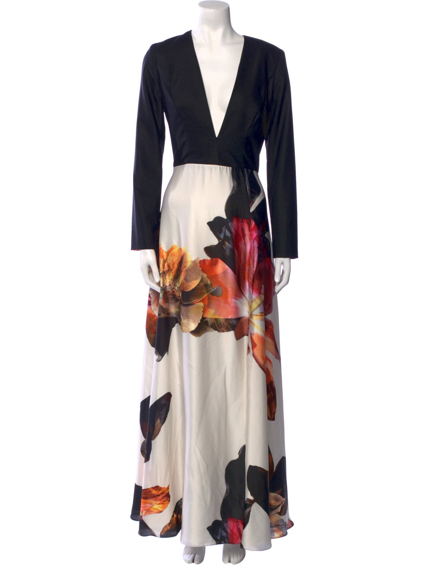 Costarellos Floral Print Long Dress
