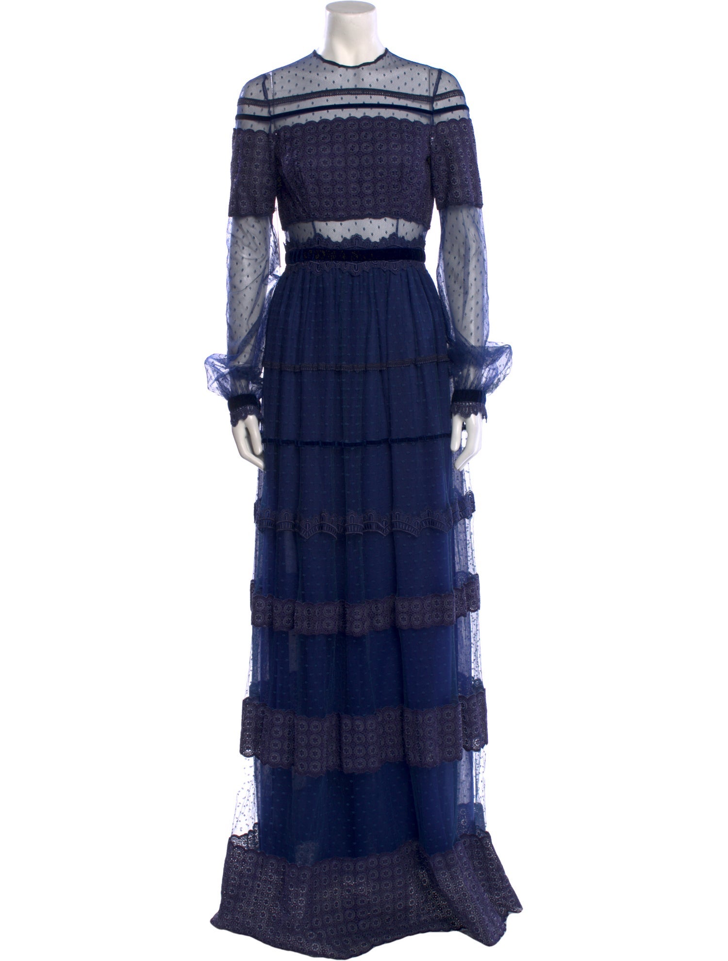 Costarellos Mock Neck Long Dress w/ Tags