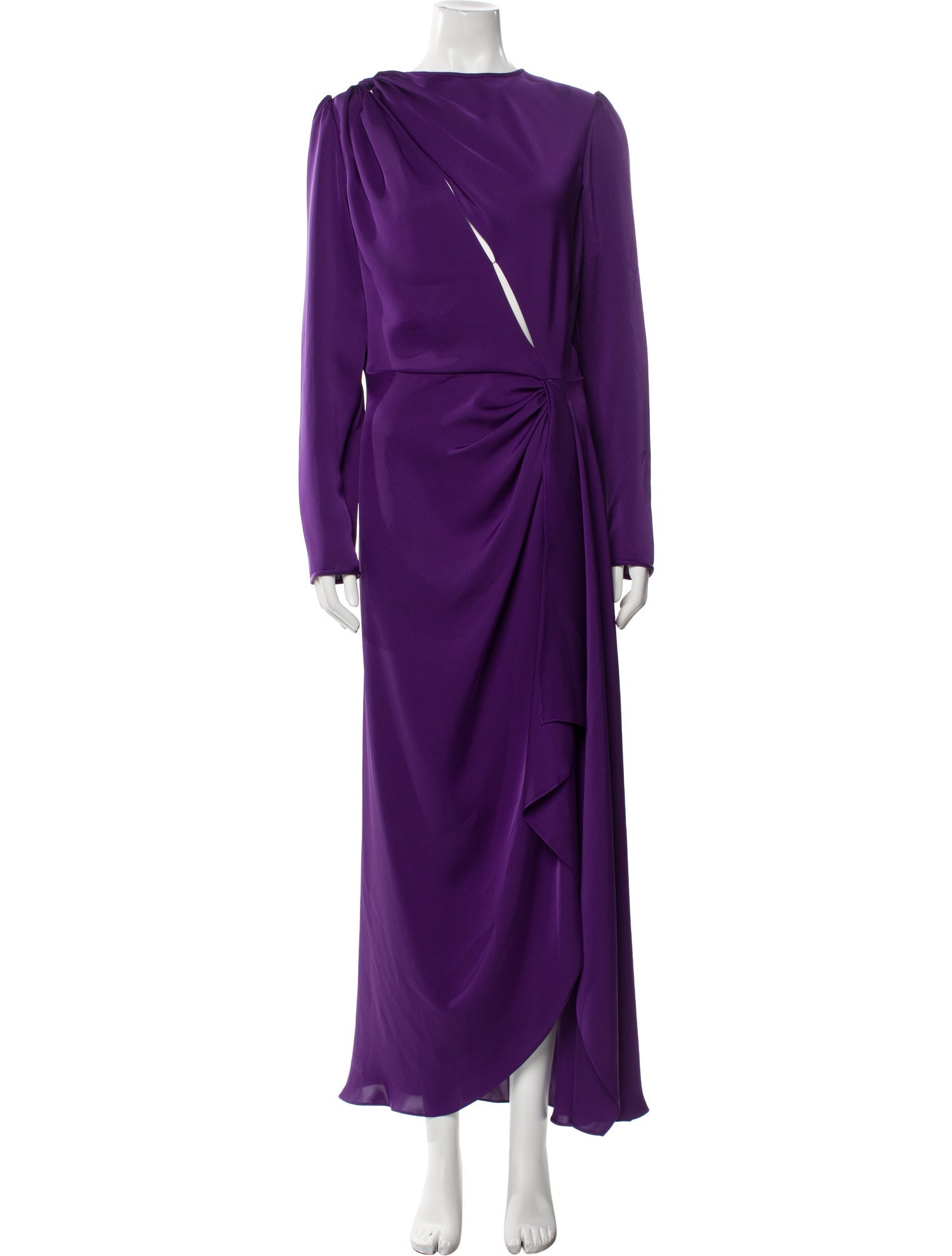 Costarellos Bateau Neckline Long Dress