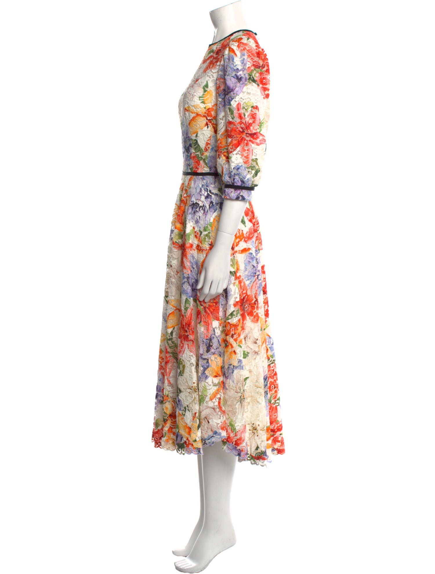 Costarellos Floral Print Long Dress