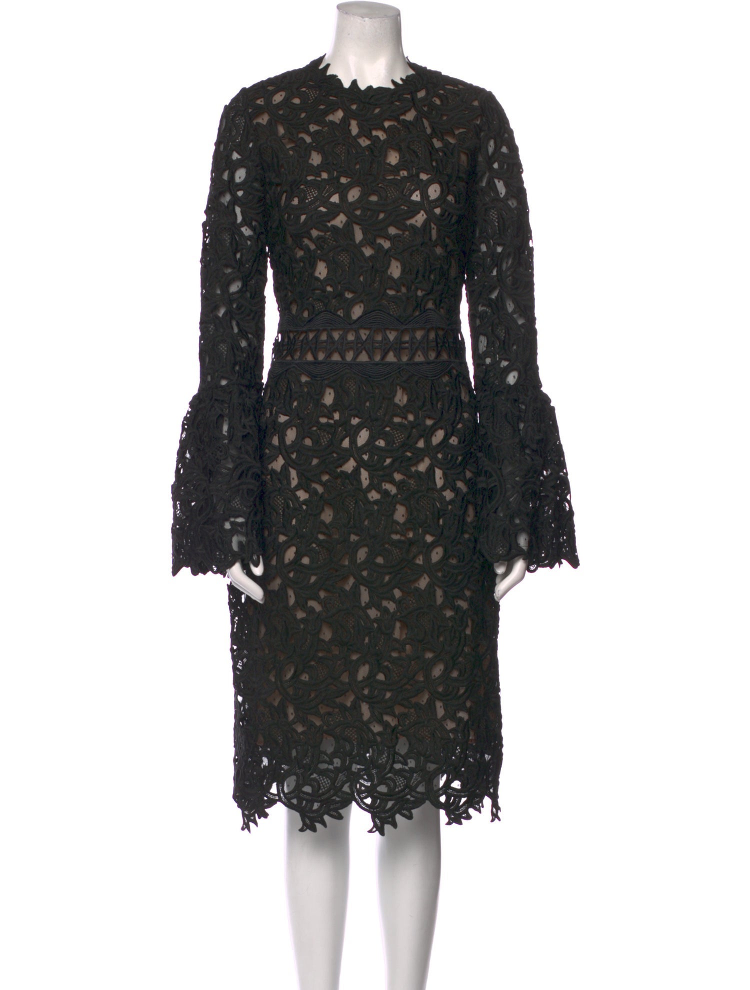 Costarellos Lace Pattern Midi Length Dress