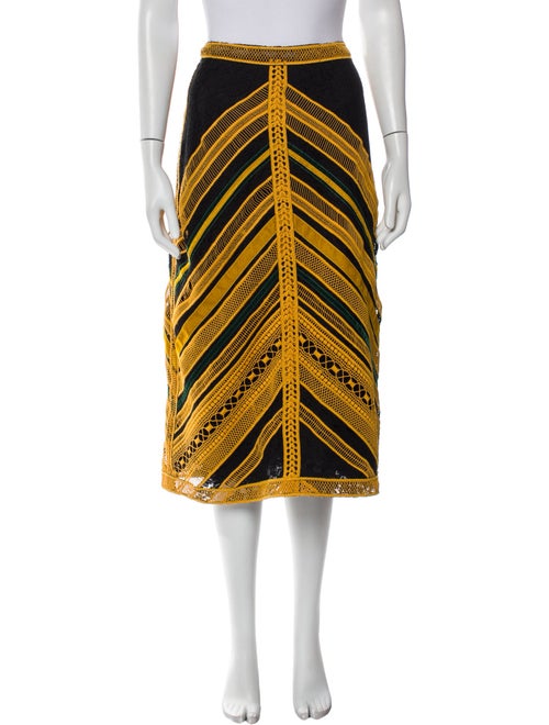 Costarellos Striped Midi Length Skirt