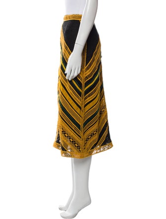 Costarellos Striped Midi Length Skirt