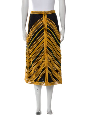 Costarellos Striped Midi Length Skirt