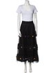 Costarellos Polka Dot Print Mesh Accents Skirt Set