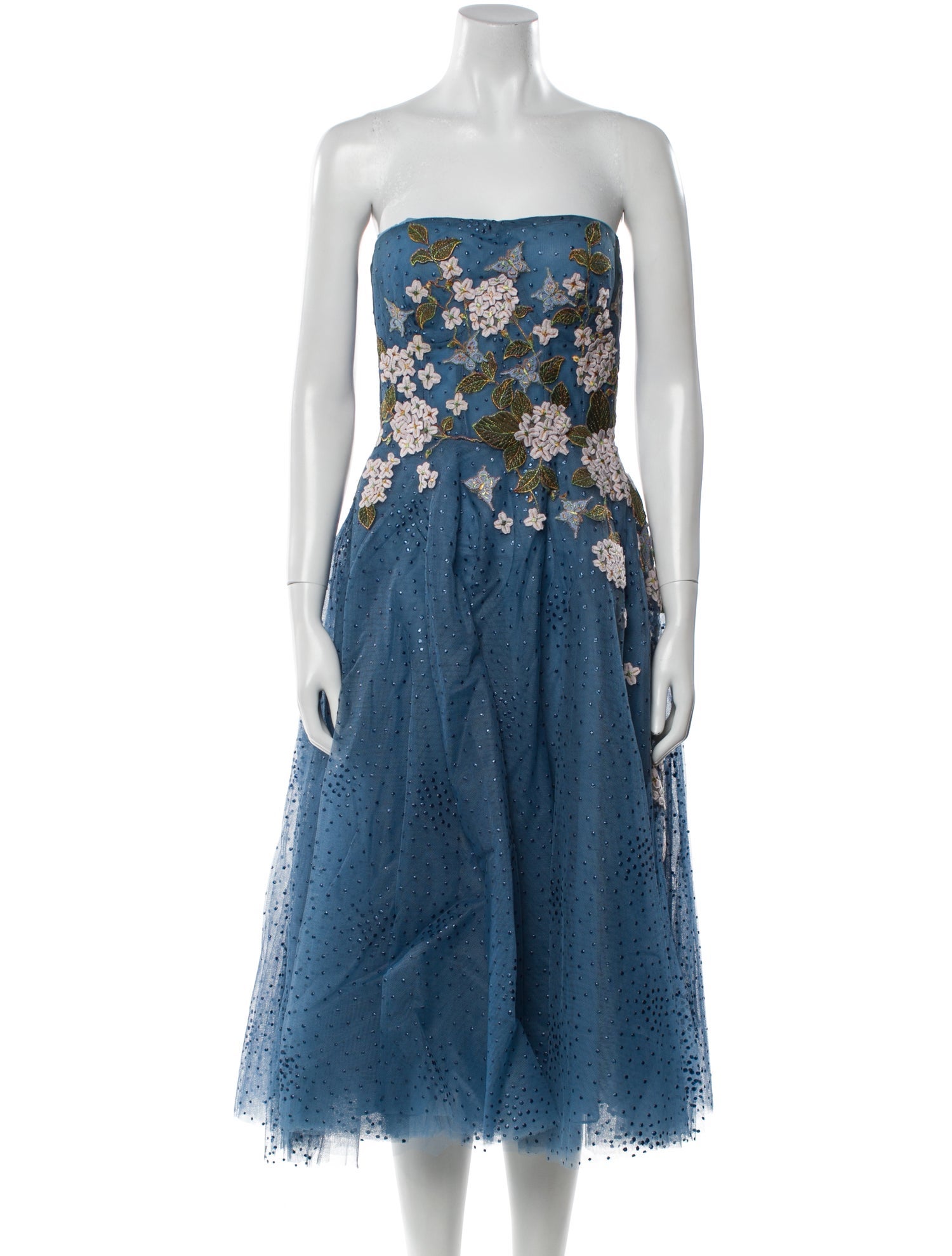 Costarellos Floral Print Knee-Length Dress