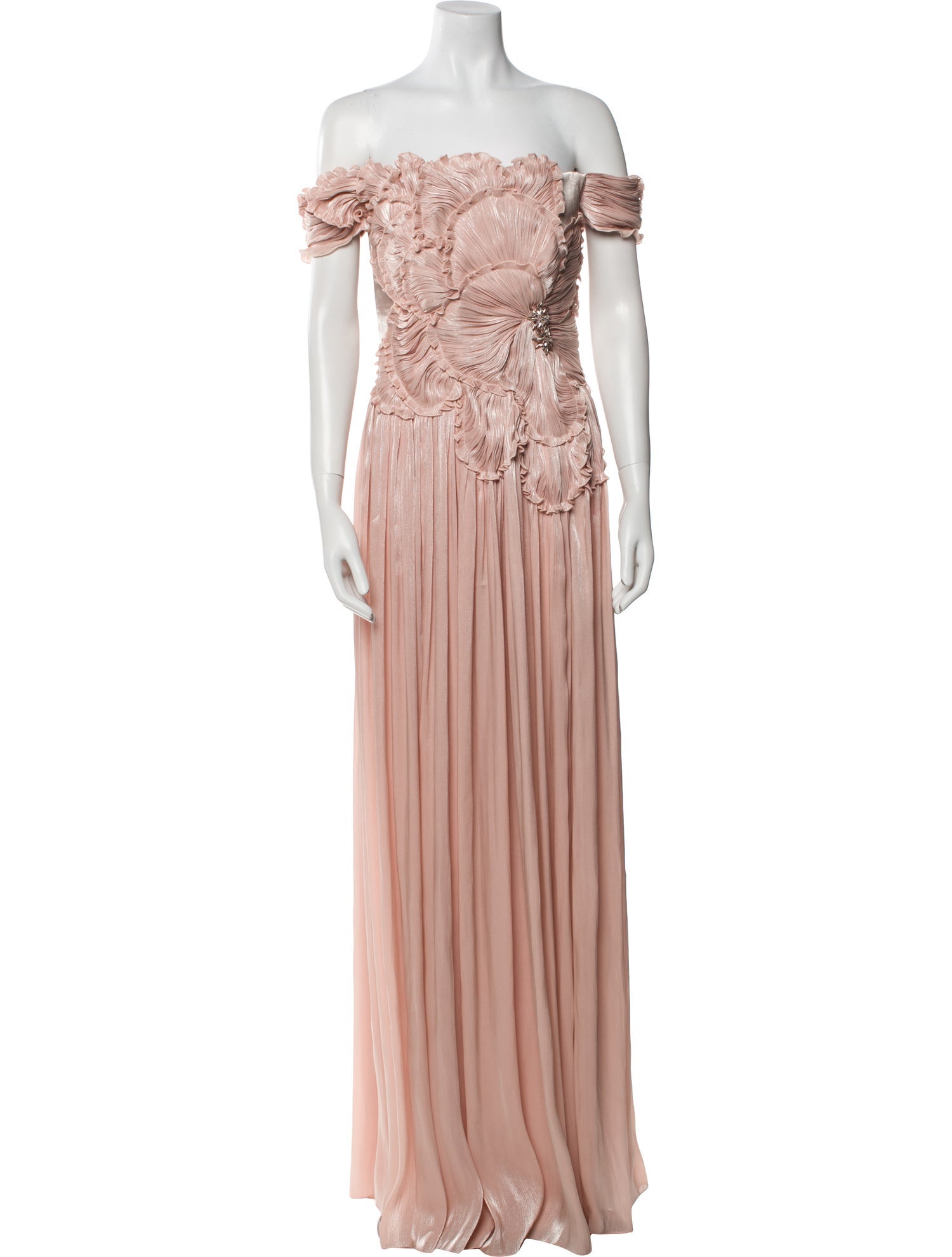 Costarellos Off-The-Shoulder Long Dress w/ Tags