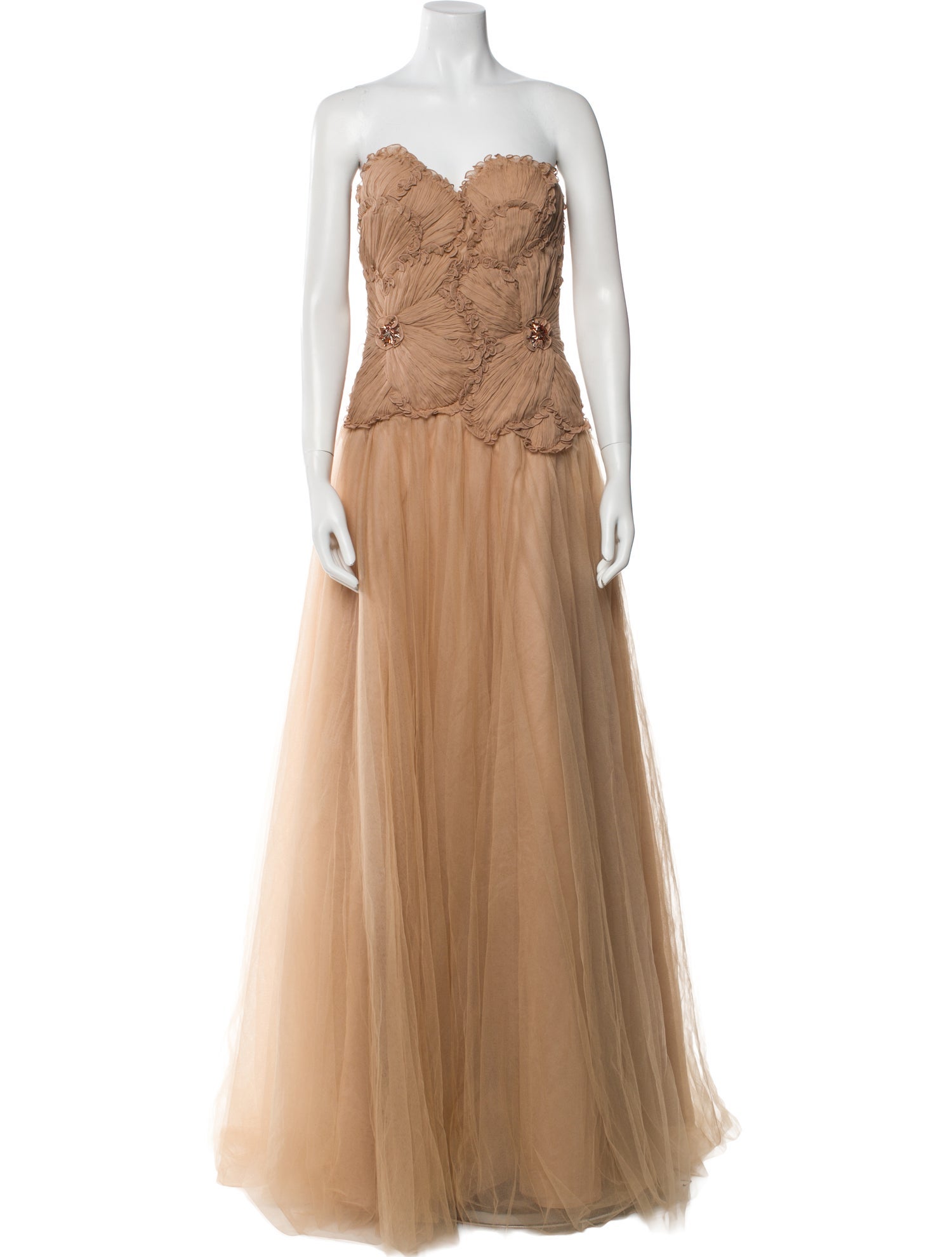 Costarellos Strapless Long Dress