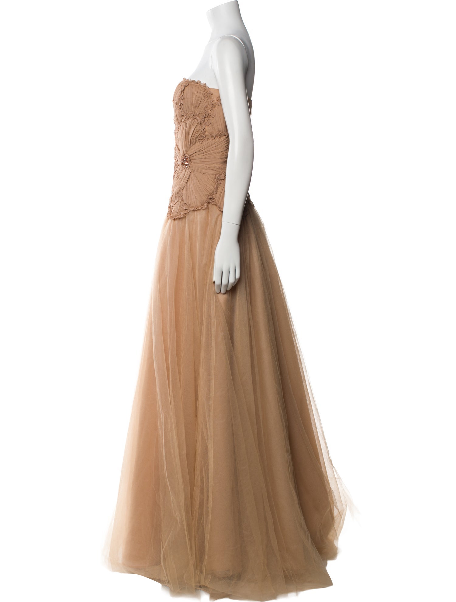 Costarellos Strapless Long Dress