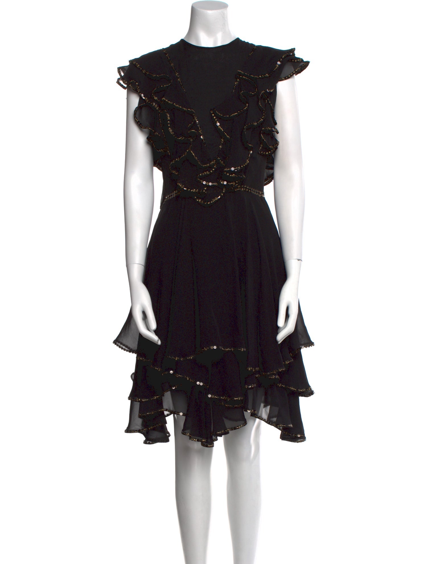 Costarellos Silk Knee-Length Dress