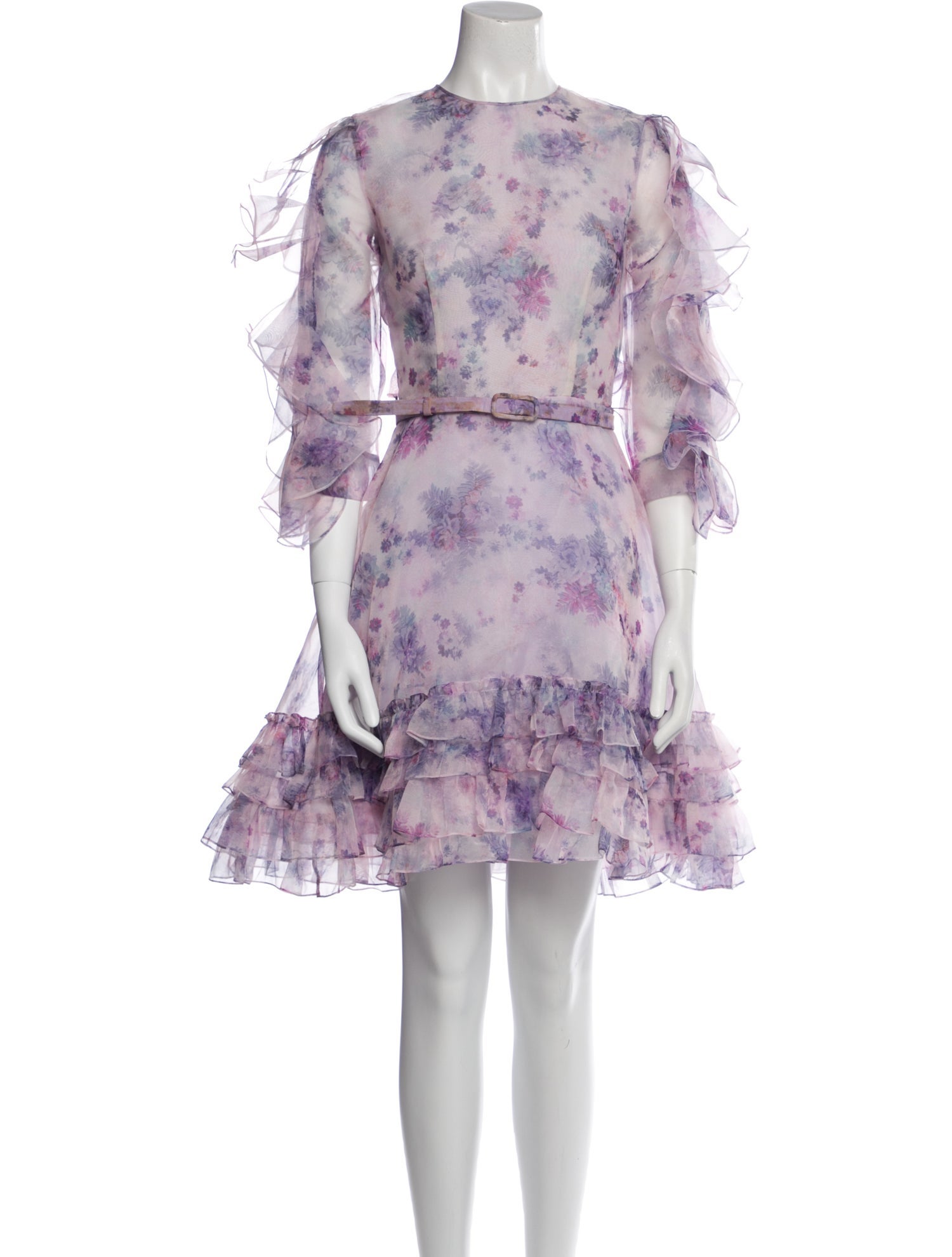 Costarellos Floral Print Knee-Length Dress