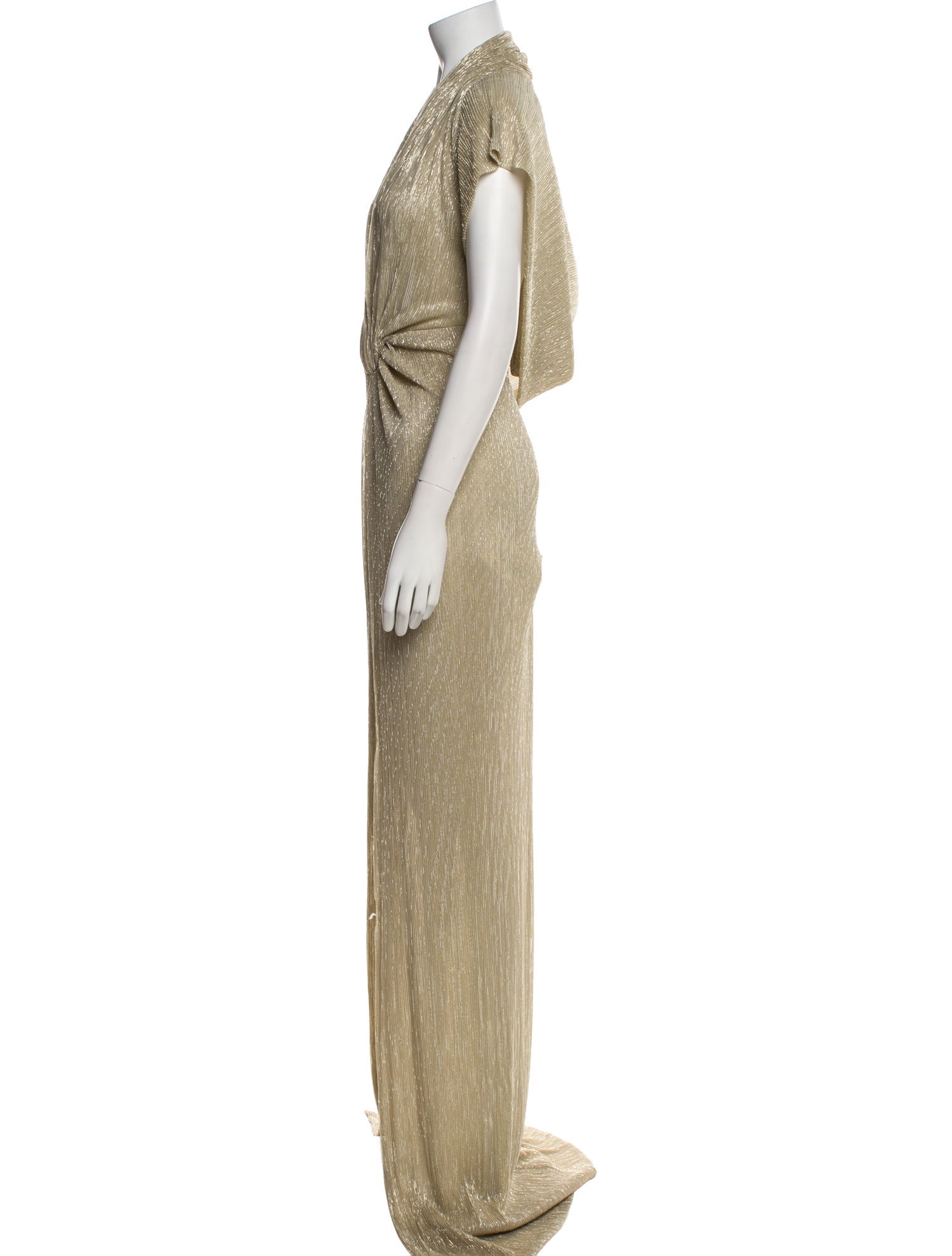 Costarellos V-Neck Long Dress